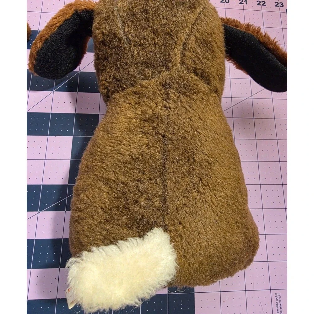 Vintage Commonwealth Ramona Dog Plush Brown White Big Eyes Stuffed Animal 8